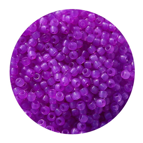 Huanledash 100Pcs/Bag Acrylic Pony Beads Color-Changing Glow in The Dark Exquisite Mixed Colors Round Beads DIY Making Accessories Bracelet Necklace Making Loose Beads Craft Supplies
