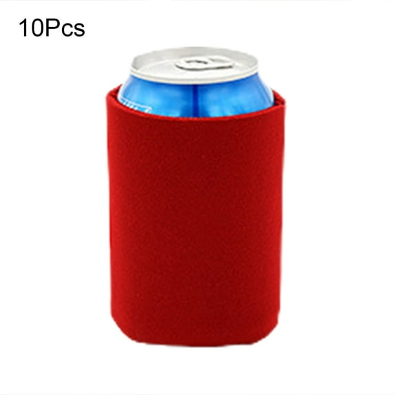 Huanledash 10Pcs Can Cooler Waterproof Cold Retaining Foam Bottle Protective Cooler for Home