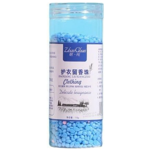 Huanledash 110g Scent Booster Dissolves Quickly 4 Flavors No Residue Good Water Solubility Environmental Protection Clothes Soften Convenient Lasting Rose Lavender Fragrance Beads for Washing Machine