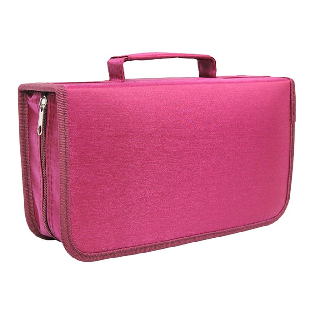 Huanledash 128 Discs DVD CD Holder Zipper Album Storage Case Wallet cd-dvd-binder-case-cd-storage-dvd-holder-288-large-capacity-cd-book