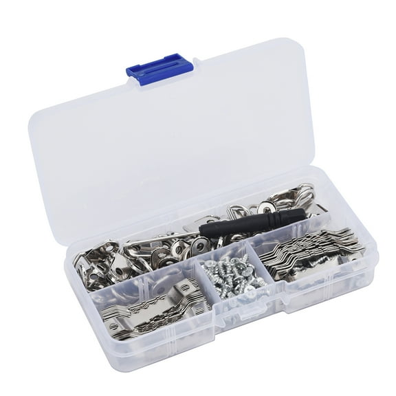 Huanledash 251Pcs/Set Sawtooth Hook Flat Screw D-Rings Picture Frame Hanger Mounting Kit