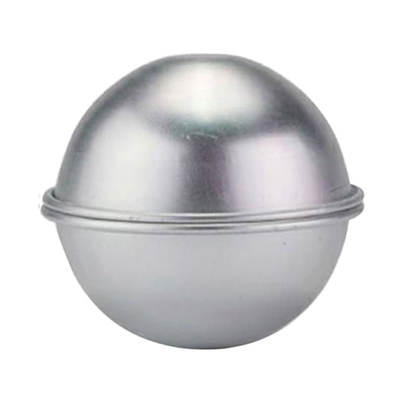 Huanledash 2Pcs 4.5/5.5/6.5cm 3D Aluminum Alloy Homemade Round Sphere DIY Bath Bomb Mold