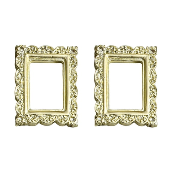 Huanledash 2Pcs Photo Frames Anti-deformed Vintage Resin European Style Mini Picture Frame Background Decoration for Gift