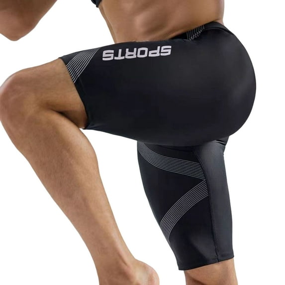 Huanledash 2Pcs/Set O-Neck Short Sleeve Mid-rise Men Swimsuit Printing Slim Fit T-shirt Swimming Trucks Set Beachwear