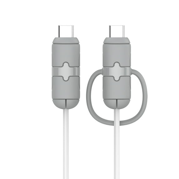 Huanledash 2Pcs Silicone Charging Cable Protective Case Anti-break Data Line Cord Protector Winder Cover Sleeve Cable Wrap for iPhone for Android for Type-C