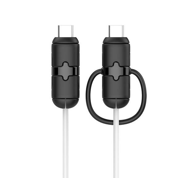 Huanledash 2Pcs Silicone Charging Cable Protective Case Anti-break Data Line Cord Protector Winder Cover Sleeve Cable Wrap for iPhone for Android for Type-C