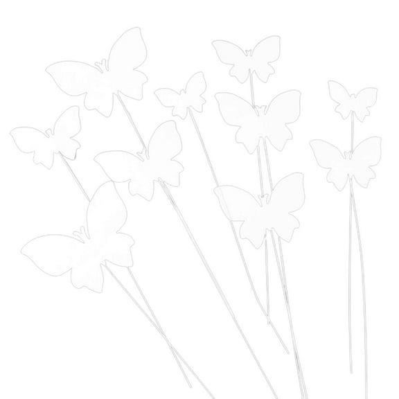 Huanledash 50Pcs Cake Card Multi-purpose Nice Looking Anti-fall Stable Butterfly Design Birthday Dessert Decor Topper for Bakery