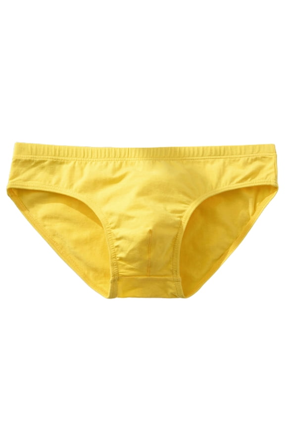 Adult Man Briefs Stretchy Breathable Solid Color Male Underwear for Daily Life