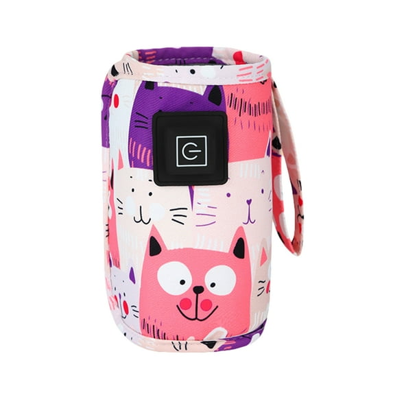 Huanledash Baby Bottle Warmer Folding Adjustable Cartoon Convenient USB Milk Warm Heat Keeper Household Supplies