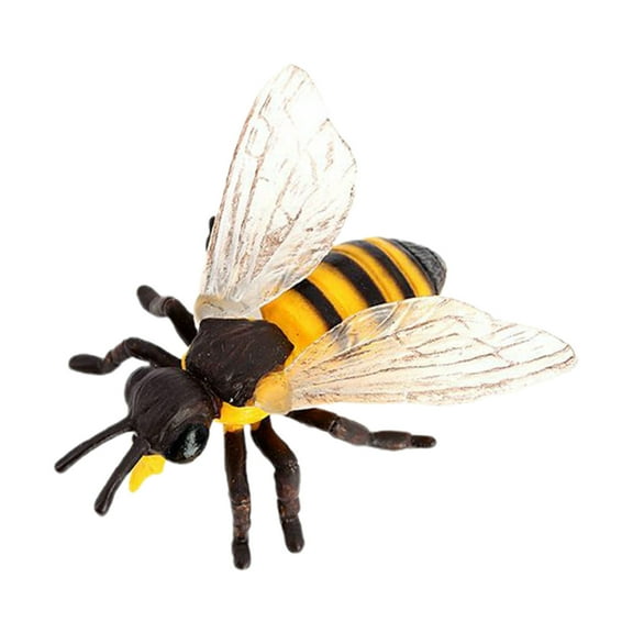 Huanledash Bee Model Clear Texture Realistic Vivid Appearance PVC Miniature Simulation Honeybee Animal Sculpture Home Decor