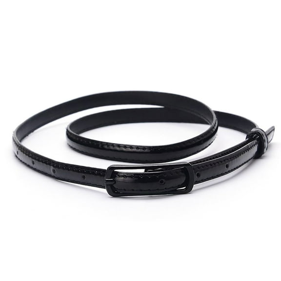 Huanledash Belt Thin Style Adjustable Faux Leather Women Waist Belt for Daily Wear