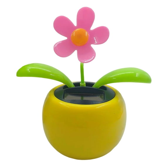 Huanledash Car Ornament Funny Solar Powered Cartoon Vibrant Ornamental Decoration Gifts Automobile Dashboard Dancing Flower Swinging Toy for Friend