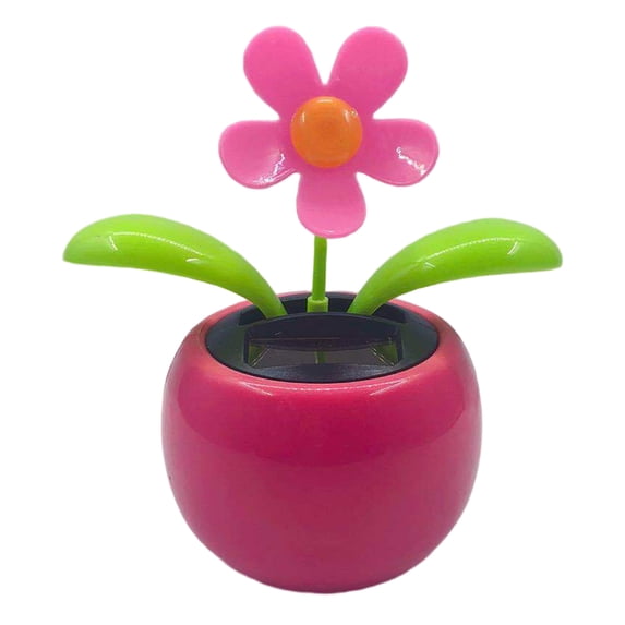 Huanledash Car Ornament Funny Solar Powered Cartoon Vibrant Ornamental Decoration Gifts Automobile Dashboard Dancing Flower Swinging Toy for Friend