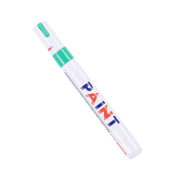 Huanledash Car Paint Pen Smooth Writing Waterproof High Color Saturation Strong Coverage Unfading Touch Up Paint Rich Colors Optional Car Wheel Tire Oily Painting Pen for Automobile