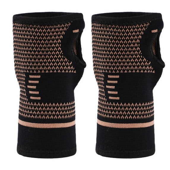 Huanledash Copper Compression Wrist Brace Wrist Support Reduce Inflammation Pain Breathable Arthritis Support for Men Women