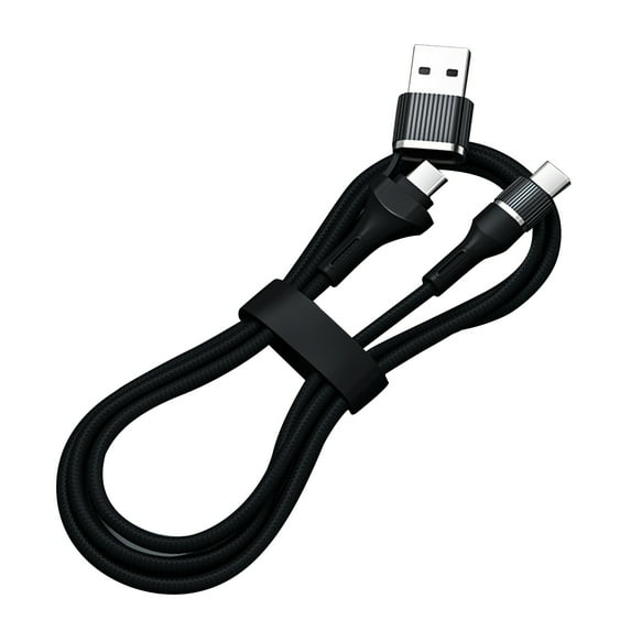 Huanledash Data Cable 2-in-1 Fast Charging PD 60W USB Type-C to Type-C Mobile Phone Charger Cord Data Line for Home