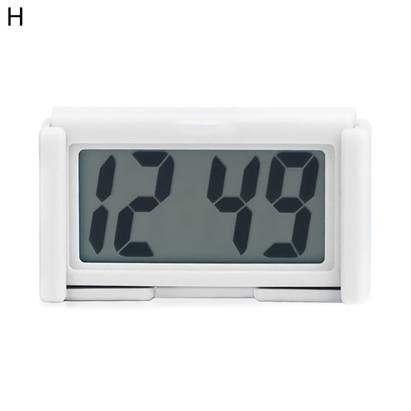 Huanledash Electronic Clock Self-adhesive Mini LCD Display Large Screen Table Dashboard Desk Digital Clock for Home