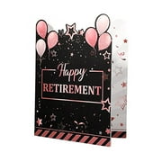 Huanledash Extra Large Greeting Card Creative Shape Bright Color Jumbo Retirement Card Big Guest Book Party Decoration