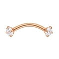 thumbnail image 1 of Huanledash Eyebrow Ring Cubic Zirconia Wear-resistant Steel Body Piercing Jewelry Barbell for Women, 1 of 8
