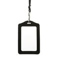 thumbnail image 1 of Huanledash Fashionable ID Badge Card Holder Faux Leather Frame Clear Case Cover Lanyard, 1 of 7