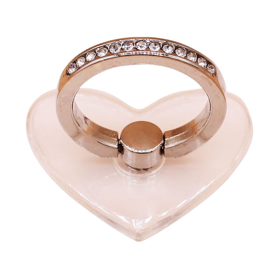 Huanledash Finger Ring Phone Holder 360 Degree Rotatable Strong Adhesiveness Universal Mini Rhinestone Finger Ring Phone Back Sticker Pad Bracket for Outdoor