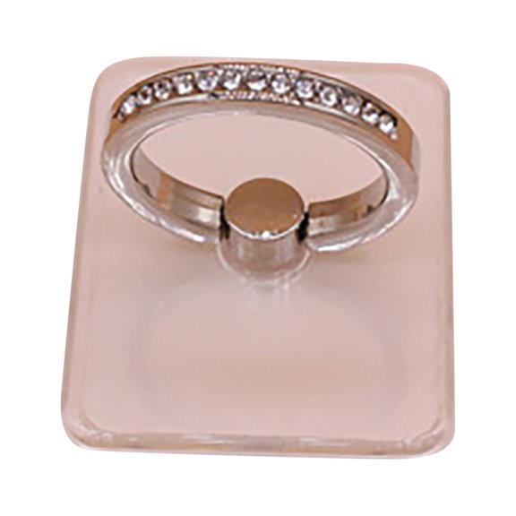 Huanledash Finger Ring Phone Holder 360 Degree Rotatable Strong Adhesiveness Universal Mini Rhinestone Finger Ring Phone Back Sticker Pad Bracket for Outdoor