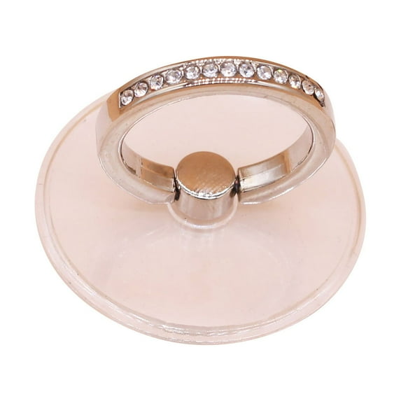 Huanledash Finger Ring Phone Holder 360 Degree Rotatable Strong Adhesiveness Universal Mini Rhinestone Finger Ring Phone Back Sticker Pad Bracket for Outdoor