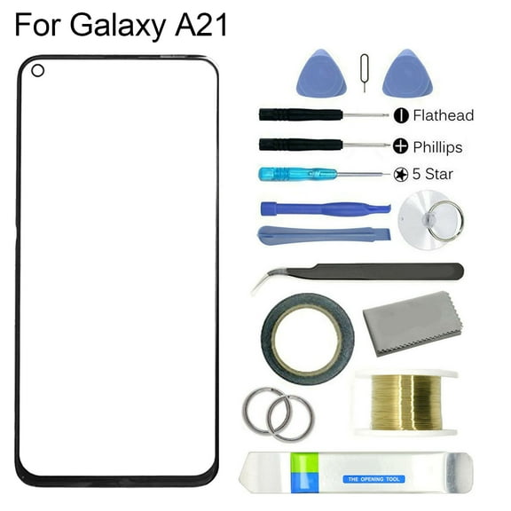 Huanledash Glass Screen Professional Sensitive Touch Ultra-thin Front Screen Lens Replacement Repair Kit for Samsung Galaxy A01 A11 A21 A31 A41 A51 A71