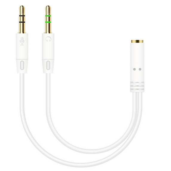 Huanledash Headphone Splitter Earphone Adapter Audio 3.5mm Female to 2 Male Jack Aux Cable