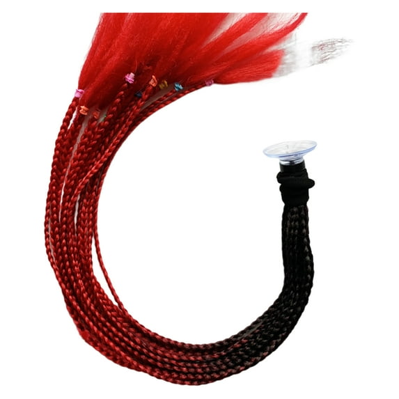 Huanledash Helmet Braids Ponytail Style Breathable Vibrant Colors Women Motorcycle Helmet Braid Hair for Female