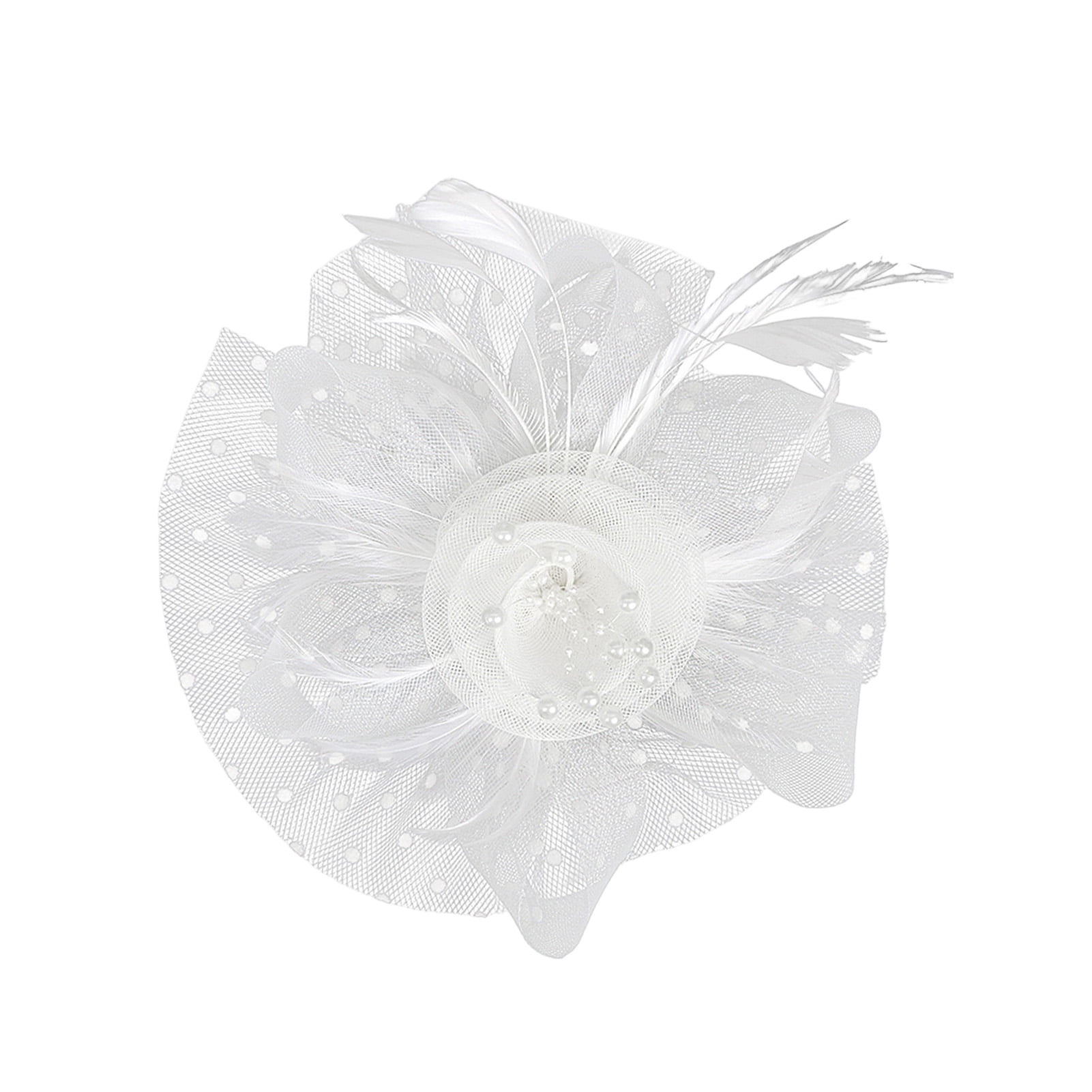 Fascinators Fabric Bucket Hat  Elegant With Imitation Pearl Floral Headpiece Headwear