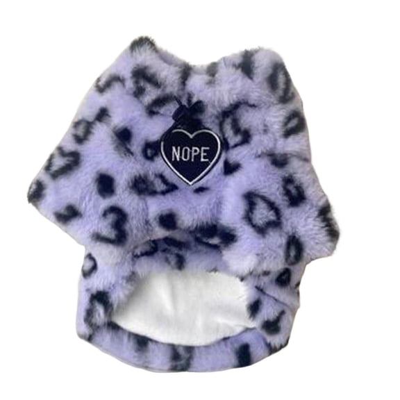 Huanledash Leopard Print Winter Cat Clothes 2-legged Thickened Warm Soft Lining Easy to Wear Pet Boys Girls Tiny Cat Outfits