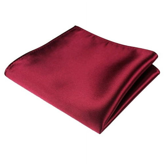 Huanledash Men's Satin Solid Plain Color Handkerchief Hanky Pocket Square for Wedding Party