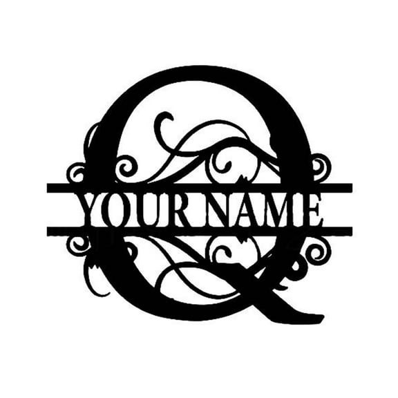 Huanledash Metal Name Sign 26 Letters Weather Resistant Door Wall Hanging Art Decor Family Name Sign Rustic Decor Iron Metal Wall Art Last Name Sign Indoor Outdoor