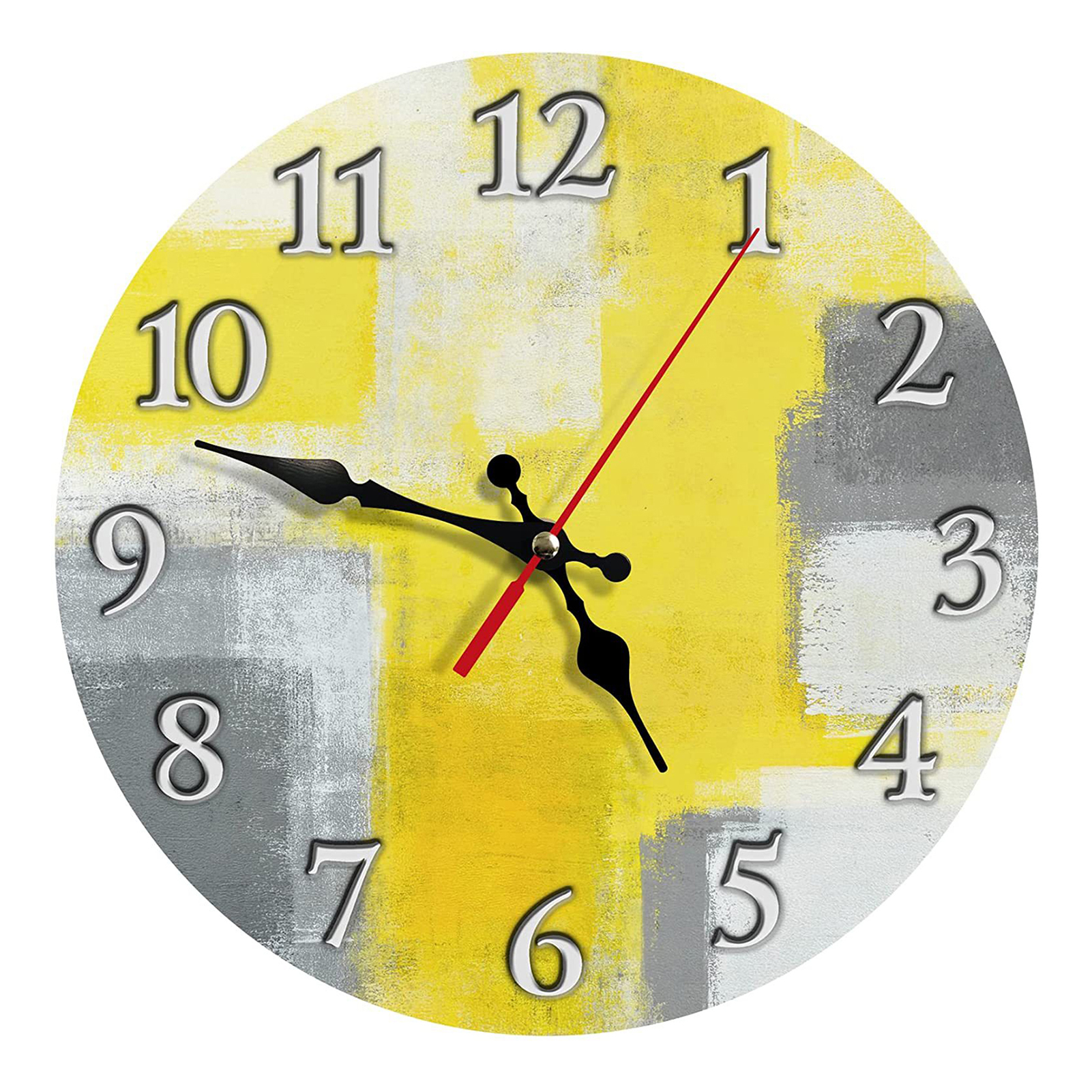 Huanledash Modern Wall Clock 10 Inch Vintage Style Large Numeral ...