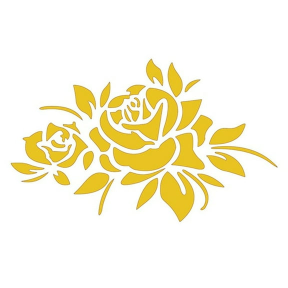 Huanledash Rose Flower Car-Styling Vehicle Body Window Reflective Decals Sticker Decor