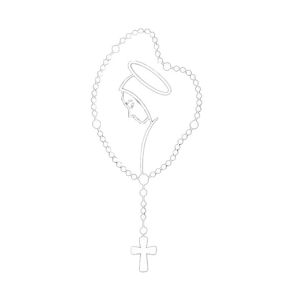 Huanledash Self-adhesive Mary Rosary Car Body Bumper Window Decorative Decals Sticker for Buses Auto Truck