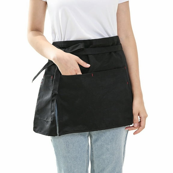 Huanledash Short Half Apron Creative Fashion Soft Pub Apron with Front Pocket for Kitchen