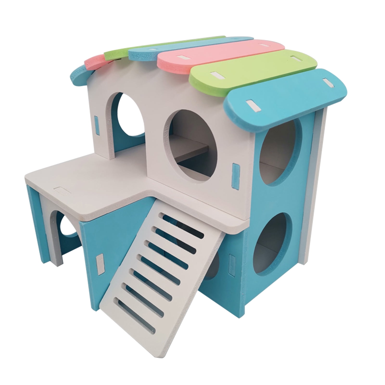 Huanledash Small Pets House DIY Installation Double Layers Breathable