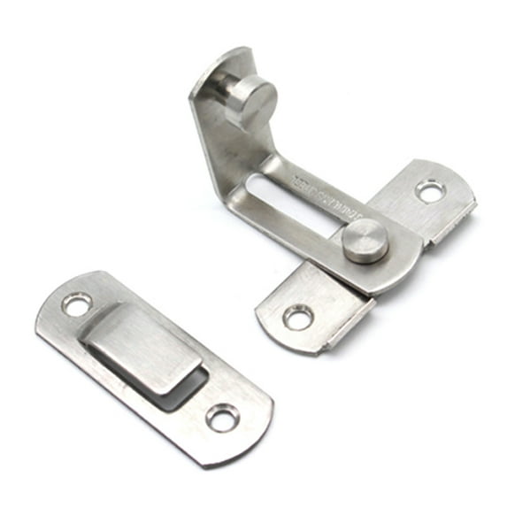 Huanledash Stainless Steel 90 Degree Hasp Latches Sliding Door Chain Lock Security Tool