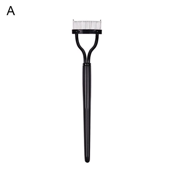 Huanledash Steel Needle Eyelashes Extension Brush Comb Lash Separator Beauty Makeup Tool