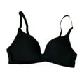 thumbnail image 1 of Huanledash Student Girl Ultra-Thin Solid Color Push Up Bra Seamless Underwear Bralette, 1 of 8