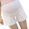 thumbnail image 1 of Huanledash Summer Solid Color Pregnant Women Maternity Shorts Stretchy Abdominal Pants, 1 of 8
