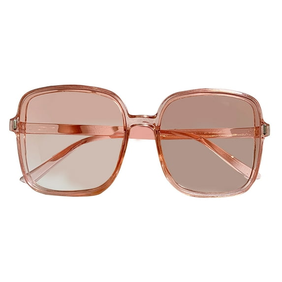 Huanledash Sunglasses All-match Clear UV-proof` Ultralight Fashion Big Square Frame Gradient Sun Glasses for Taking Vacation