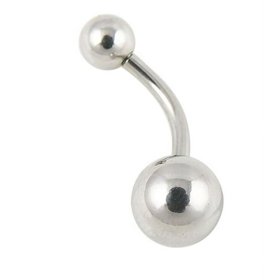 Huanledash Surgical Stainless Steel Ball Barbell Belly Navel Ring Button Body Piercing