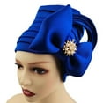 thumbnail image 1 of Huanledash Turban Cap Bow Adjustable Women Satin Surface Breathable African Headwrap for Daily Wear, 1 of 8