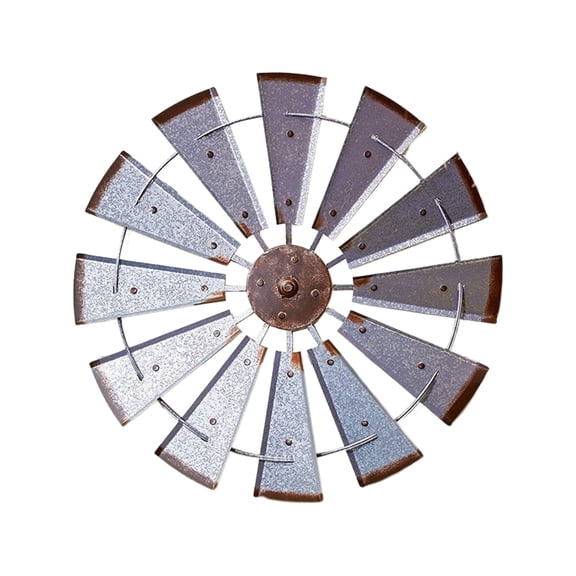 Huanledash Windmill Rustic Farmhouse Windmill Wall Decoration Unique Metal Art for Home Bedroom Living Room Country Charm