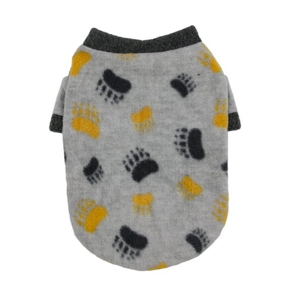 Huanledash Winter Dog Clothes Lovely Dinosaur Star Checkered Paw Printed Pullover Streetwear Keep Warm Sweater Shirt Pet Two-legged Clothes Puppy Costume