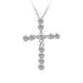 thumbnail image 1 of Huanledash Women 925 Sterling Silver Plated Cross Zircon Pendant Necklace Chain Jewelry, 1 of 4