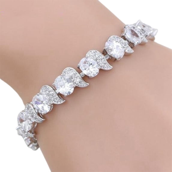 Huanledash Women Bracelet Leaf Charm Elegant Classic Adjustable Blue Rhinestone Embedded Ladies Bracelet Fashion Jewelry